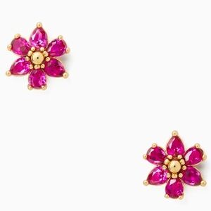 kate spade In Full Bloom stud earrings in pink and gold